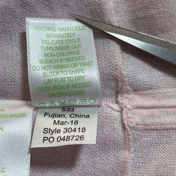 LILLY PULITZER Colene Sweater Size Medium Tassels Pink - Picture 13 of 16